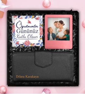 Öğretmenler Gününe Özel Cüzdan & Çerçeve Hediye Seti