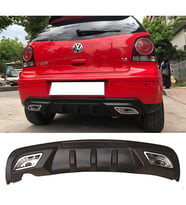 Vw Polo Difüzör Difizör Siyah + Kare Egzoz Görünüm C Tip 2002 - 2008