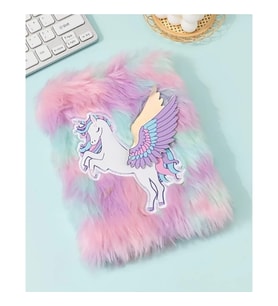 Unicorn Tasarımlı Peluş Hatıra Defteri