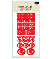 Bayrak Sticker Türk Bayrağı-2 Sticker - 3 adet