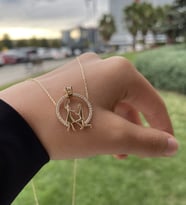 14 Ayar Gold Tektaş Evlenme Teklifi Altın Kolye