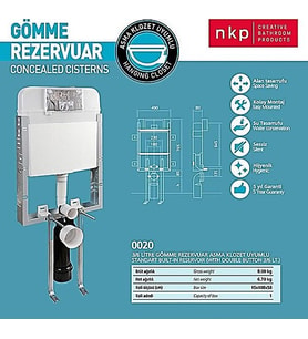 GÖMME REZERVUAR KLOZET UYUMLU NKP 0020