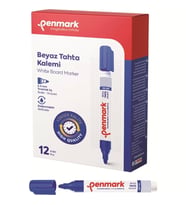 Penmark Beyaz Yazı Tahtası Kalemi Mavi Renk (12 Adet)