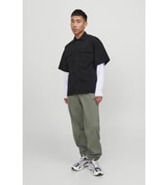 JACK&JONES JCOALTITUDE SHIRT SS OVERSIZED12251280 (Siyah)