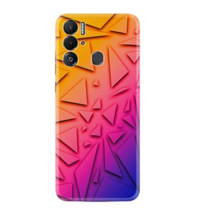 Tecno Pova Neo Kılıf Silikon Desen Özel Seri Üçgenler 1635