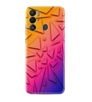 Tecno Pova Neo Kılıf Silikon Desen Özel Seri Üçgenler 1635