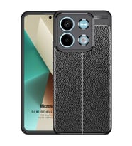 Microsonic Xiaomi Redmi Note 13 5G Kılıf Deri Dokulu Silikon Siyah