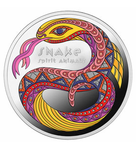 AgaKulche Renkli Yılan Gümüş Sikke Coin