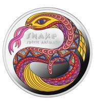 AgaKulche Renkli Yılan Gümüş Sikke Coin