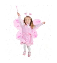 Mey İthalat® Pembe Kız Seti – 50 cm Kanadı, Taç ve Asa