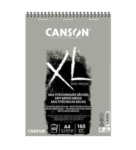 Canson XL Sand Grain Gri Dry Mixed Media Blok 160 gr. A4 40 yp. 