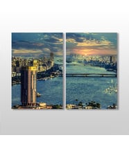 Miami Manzara Kanvas Tablo 60x50cm (Karışık)