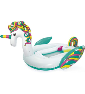 Bestway 19'4" X 13'3"/5.90M X 4.04M Giant Unicorn Island (Çok Renkli)