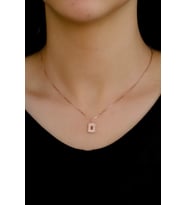 Baget Tasarım Rose Hayalet Gümüş Kolye