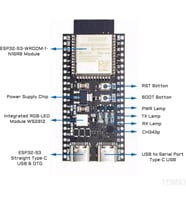ESP32-S3-DevKitC-1 N16R8 Geliştirme Kartı - 16MB Flash 8MB PSRAM WiFi & Bluetooth 5.0