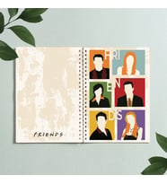 Friends Central Park Dizi Tasarım Spiralli A5 96 Yaprak Çizgisiz Defter PYTKDT0272