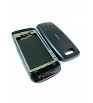 Nokia Asha 305 Full Kasa Kapak Tuş Takımı Nokia 306 Uyumlu Siyah Renk Orta Kasa Ön Kapak Arka Kapak