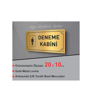 DENEME KABİNİ BAY METAL LEVHAA 20 X 10 CM