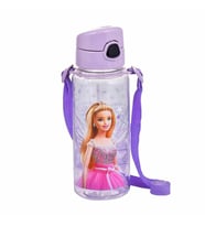 Lila Barbie Şeffaf Matara 500ml - Kırılmaz Suluk - Lisanslı Barbie Matara - Pipetli Suluk (Karışık)
