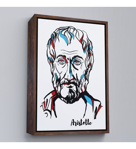 Çerçeveli Aristoteles Dekoratif Kanvas Tablo (Siyah)