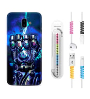 Samsung J6 Plus J7 Prime J7 Pro M20 Kılıf Kablo Koruma Spiral Silikon Thunder Play 1760