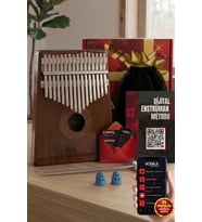 Midex KLX-553 Kalimba 1. Sınıf Maun Ağacı Mineral Çelik Paslanmaz 17 Tuş Tam Set