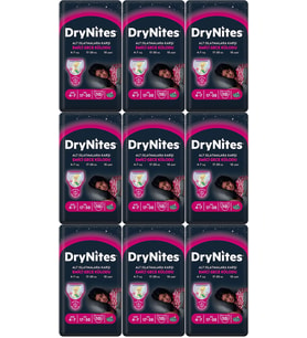 Drynites Emici Gece Külodu/Külot Bez Kız 4-7 Yaş 17-30 KG Large 90 Adet 9PK*10 Alt Islatmalara Karşı