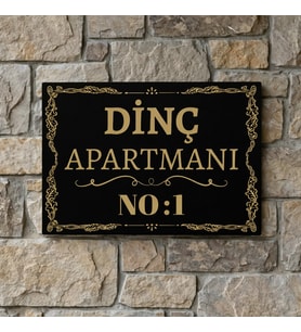 Kişiye Özel Metal Kapı Levhası – Apartman Kapı Tabelası 20x30 cm – İsimli Bina Kapı Levhası
