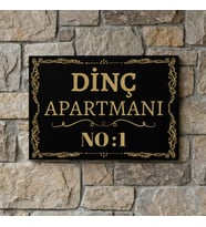 Kişiye Özel Metal Kapı Levhası – Apartman Kapı Tabelası 20x30 cm – İsimli Bina Kapı Levhası