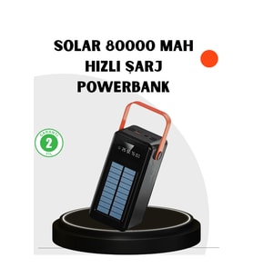 Powerbank Hızlı Şarj Solar Güneş Enerjili Çok Girişli