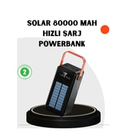 Powerbank Hızlı Şarj Solar Güneş Enerjili Çok Girişli