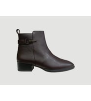 CASTLE BLACK CB-27711-1 KADIN DERİ KISA TOPUKLU BOT SİYAH