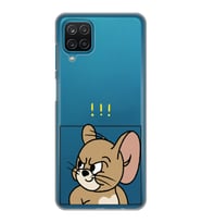 Samsung Galaxy A12 Uyumlu Tom ve Jerry Tasarımlı Şeffaf Telefon Kılıfı