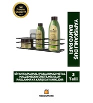 Yapışkanlı Duş Rafı, Paslanmaz Metal, 5 Kg Taşıma