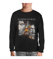Supernatural - Winchester Siyah Çocuk Sweatshirt