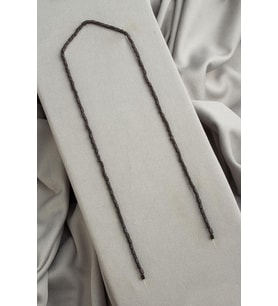 Hematit Doğal Taş Mat Siyah Dikdörtgen Kesim 2x4mm Dizi [AA]