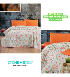 ETEHOMETEX ÇİFT KİŞİLİK BASKILI PAMUK PİKE BAHAR 8696474231842