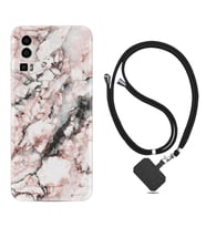 General Mobile Gm 23 Kılıf Resimli Boyun Askılı İpli Desenli Silikon Colorfull Marble 2 1389
