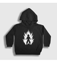 Presmono Unisex Çocuk Siyah Super Saiyan Anime Dragon Ball Kapüşonlu Sweatshirt 237102tt