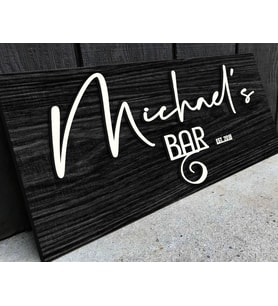 BK Gift Kişiye Özel Kabartma Tasarım Siyah(Ebony) Ahşap Bar Tabelası, Home Bar Tabela, Rustik Ev Dekorasyonu, Duvar Dekoru-6