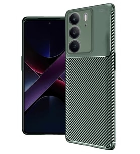 Newface Realme C75 4G Auto Focus Karbon Kapak - Koyu Yeşil