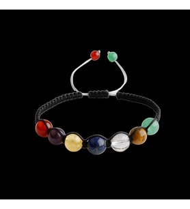 Çakra Bileklik Ametist, Kaplan Gözü, Akik, Kuvars, Lapis, Sitrin