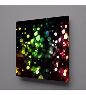 RENKLİ IŞIKLAR KANVAS TABLO 100x100cm (Karışık)