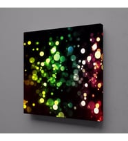RENKLİ IŞIKLAR KANVAS TABLO 100x100cm (Karışık)