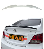 Hyundai Accent Blue BOYASIZ Spoiler