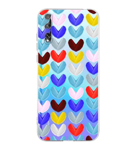 PrintiFy Huawei P Smart S ile Uyumlu Water Color 1  Kamera Korumalı Şeffaf  Kılıf