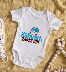 BK Kids Kahvaltı Zamanı Tasarımlı Bebek Body Zıbın - Model 1