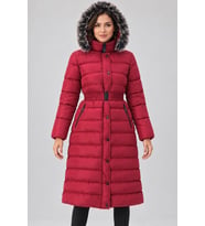 Dewberry Kadın %100 Polyester Kaban Bordo Z9779 Günlük Dış Giyim, Kazak ve Gömlek Kombini, Seyahat Gardırobu