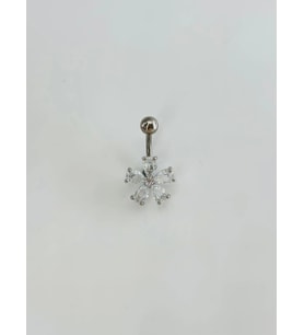 Çiçek Detaylı Göbek Piercing - Pg0133