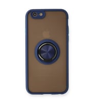 Iphone 6 Kılıf Montreal Yüzüklü Silikon Kapak - Lacivert